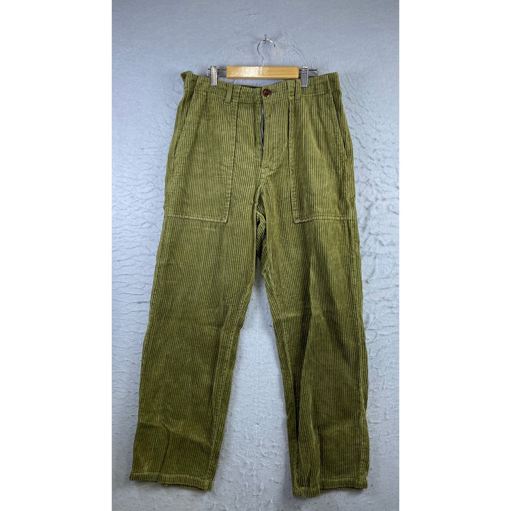 Alex Mill Corduroy Utility Pants Mens Size 8 Olive Green Fatigue Wide Wale
